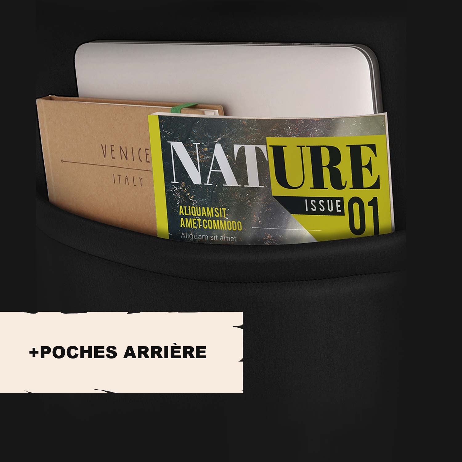 Poches de rangement arrière sur les housses de siège Limburg